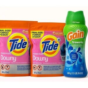 Bundle Tide Power PODS + Downy April Fresh (2-pk) & Gain Fireworks Blissful Bree
